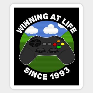 30th Birthday Gamer Winning At Life Since 1993 Sticker